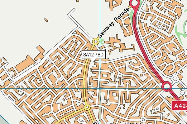 SA12 7BD map - OS VectorMap District (Ordnance Survey)
