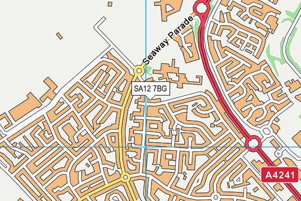 SA12 7BG map - OS VectorMap District (Ordnance Survey)