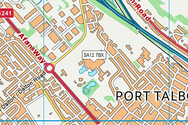 SA12 7BX map - OS VectorMap District (Ordnance Survey)