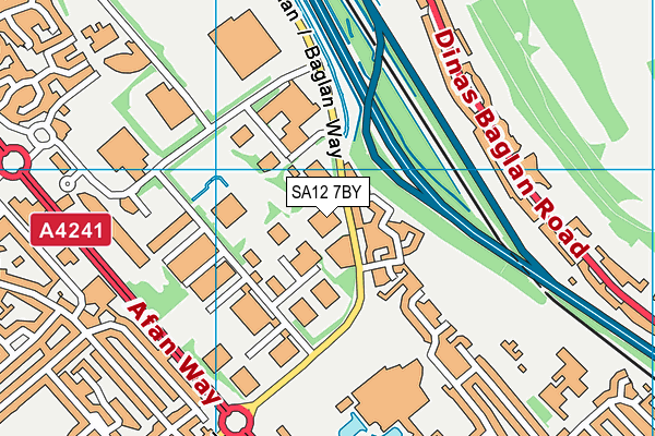 SA12 7BY map - OS VectorMap District (Ordnance Survey)