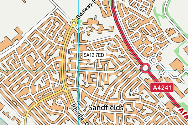 SA12 7ED map - OS VectorMap District (Ordnance Survey)