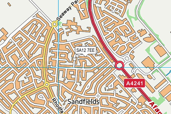 SA12 7EE map - OS VectorMap District (Ordnance Survey)