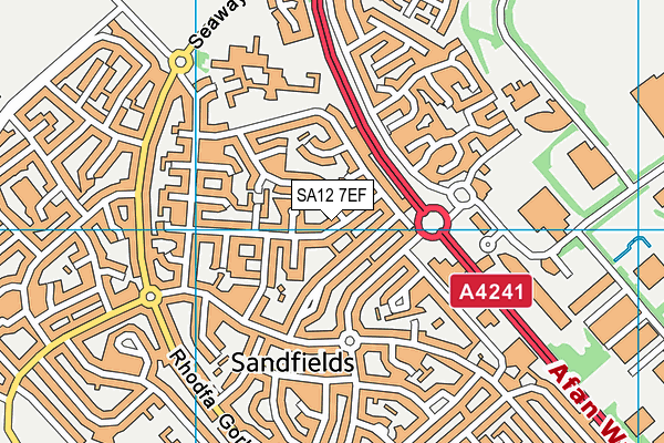 SA12 7EF map - OS VectorMap District (Ordnance Survey)