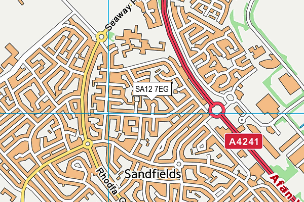 SA12 7EG map - OS VectorMap District (Ordnance Survey)