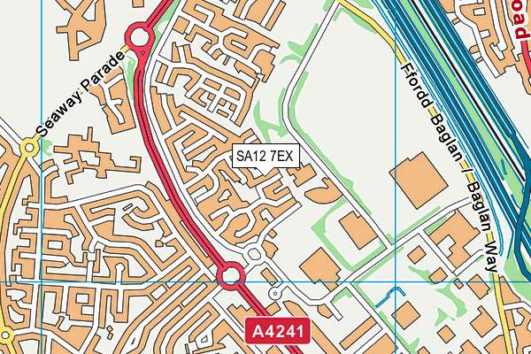 SA12 7EX map - OS VectorMap District (Ordnance Survey)