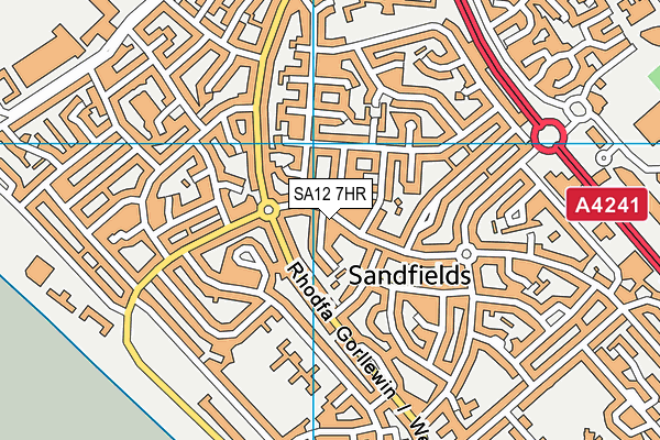SA12 7HR map - OS VectorMap District (Ordnance Survey)