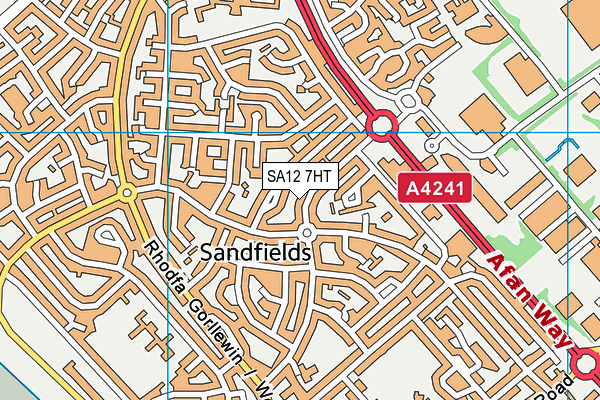 SA12 7HT map - OS VectorMap District (Ordnance Survey)