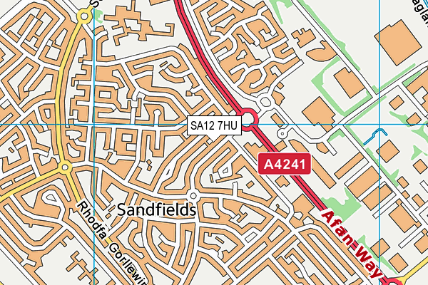 SA12 7HU map - OS VectorMap District (Ordnance Survey)