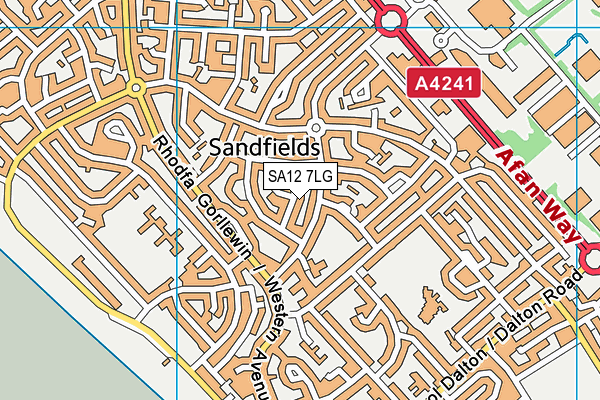 SA12 7LG map - OS VectorMap District (Ordnance Survey)