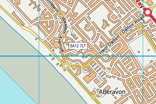 SA12 7LT map - OS VectorMap District (Ordnance Survey)