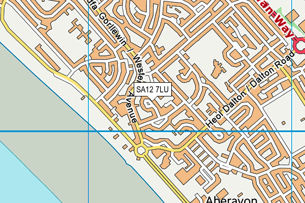 SA12 7LU map - OS VectorMap District (Ordnance Survey)