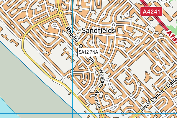 SA12 7NA map - OS VectorMap District (Ordnance Survey)