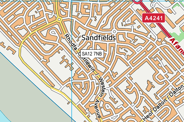 SA12 7NB map - OS VectorMap District (Ordnance Survey)