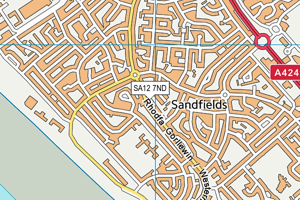 SA12 7ND map - OS VectorMap District (Ordnance Survey)