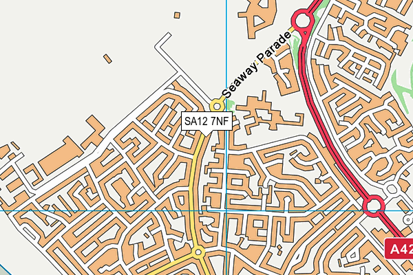 SA12 7NF map - OS VectorMap District (Ordnance Survey)