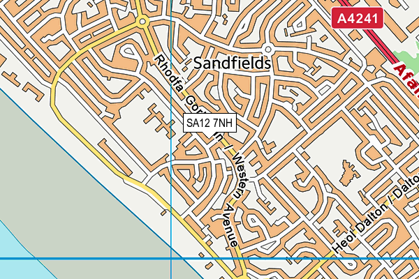 SA12 7NH map - OS VectorMap District (Ordnance Survey)