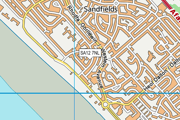 SA12 7NL map - OS VectorMap District (Ordnance Survey)