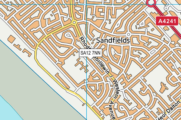 SA12 7NN map - OS VectorMap District (Ordnance Survey)