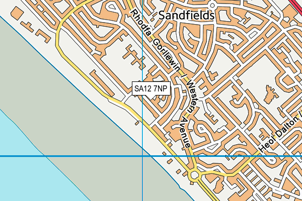 SA12 7NP map - OS VectorMap District (Ordnance Survey)