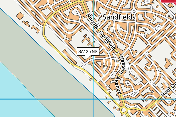 SA12 7NS map - OS VectorMap District (Ordnance Survey)