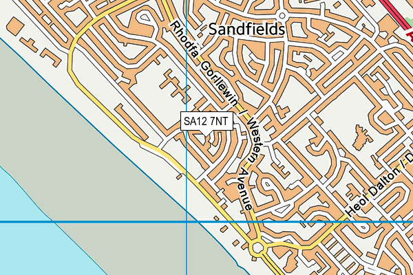 SA12 7NT map - OS VectorMap District (Ordnance Survey)