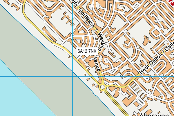 SA12 7NX map - OS VectorMap District (Ordnance Survey)