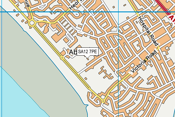 SA12 7PE map - OS VectorMap District (Ordnance Survey)