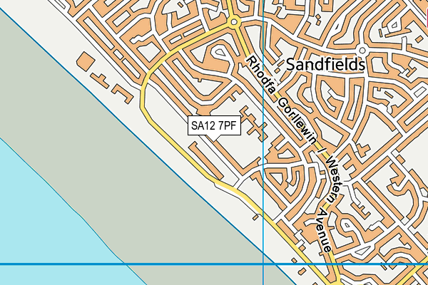 SA12 7PF map - OS VectorMap District (Ordnance Survey)