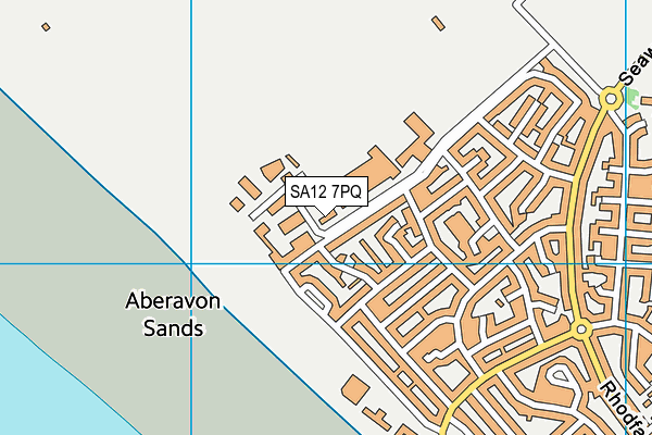 SA12 7PQ map - OS VectorMap District (Ordnance Survey)