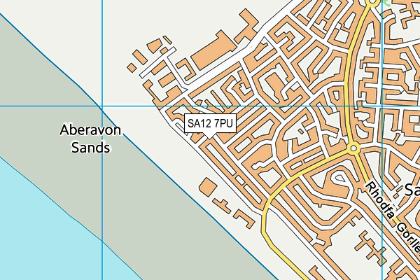 SA12 7PU map - OS VectorMap District (Ordnance Survey)