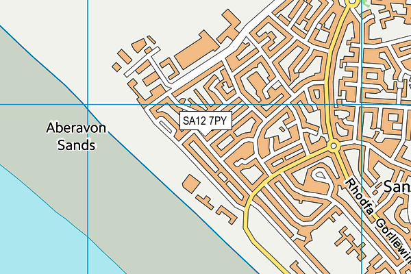 SA12 7PY map - OS VectorMap District (Ordnance Survey)