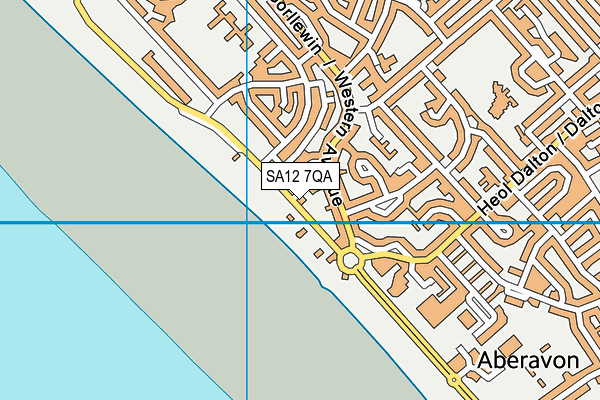 SA12 7QA map - OS VectorMap District (Ordnance Survey)