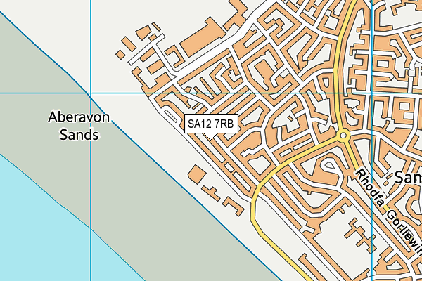 SA12 7RB map - OS VectorMap District (Ordnance Survey)