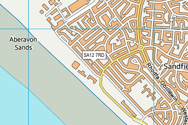 SA12 7RD map - OS VectorMap District (Ordnance Survey)