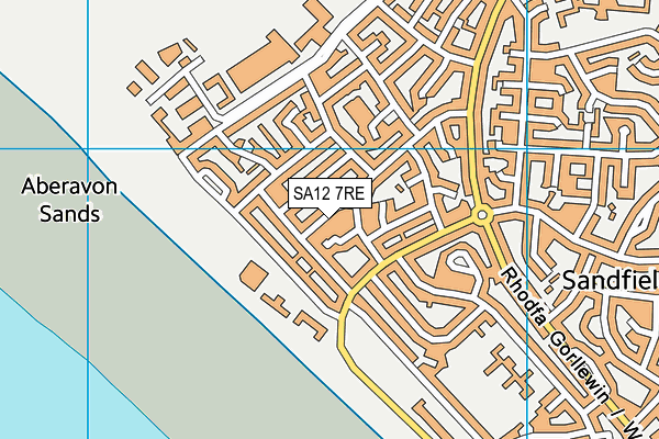 SA12 7RE map - OS VectorMap District (Ordnance Survey)