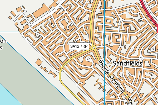 SA12 7RP map - OS VectorMap District (Ordnance Survey)