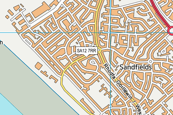 SA12 7RR map - OS VectorMap District (Ordnance Survey)