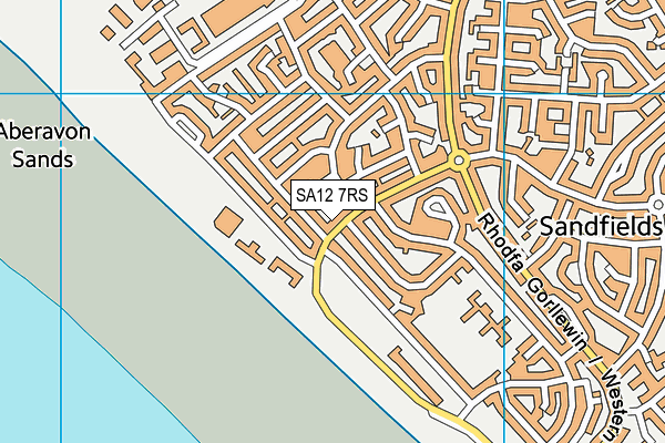SA12 7RS map - OS VectorMap District (Ordnance Survey)