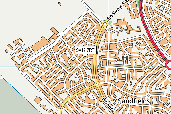 SA12 7RT map - OS VectorMap District (Ordnance Survey)