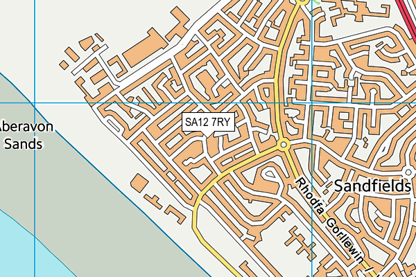 SA12 7RY map - OS VectorMap District (Ordnance Survey)