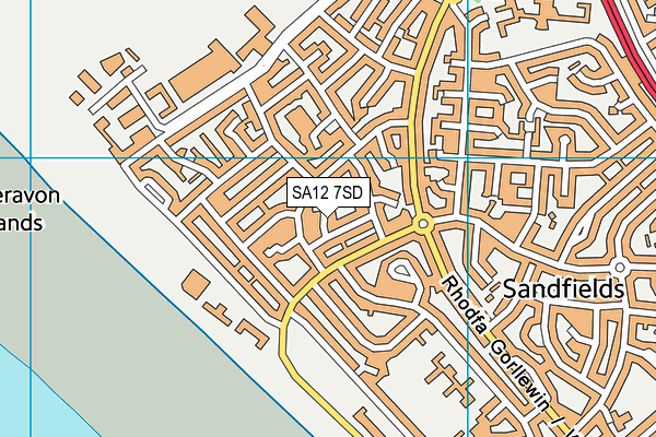 SA12 7SD map - OS VectorMap District (Ordnance Survey)