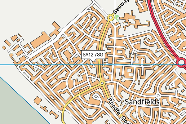 SA12 7SG map - OS VectorMap District (Ordnance Survey)