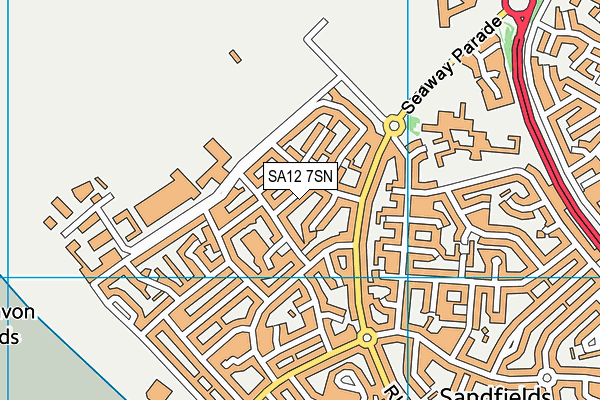 SA12 7SN map - OS VectorMap District (Ordnance Survey)