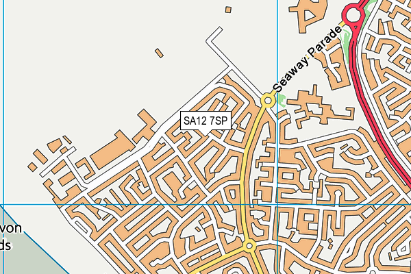 SA12 7SP map - OS VectorMap District (Ordnance Survey)