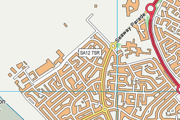 SA12 7SR map - OS VectorMap District (Ordnance Survey)