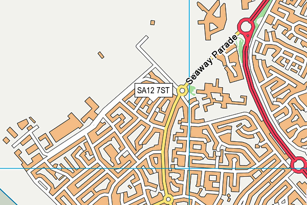SA12 7ST map - OS VectorMap District (Ordnance Survey)