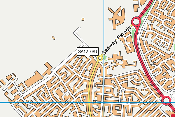 SA12 7SU map - OS VectorMap District (Ordnance Survey)