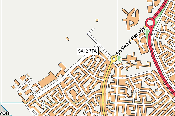 SA12 7TA map - OS VectorMap District (Ordnance Survey)