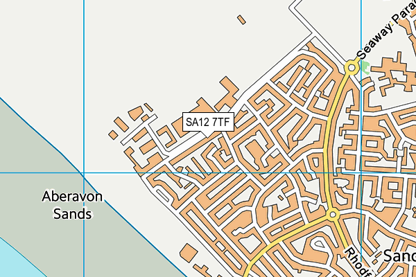 SA12 7TF map - OS VectorMap District (Ordnance Survey)