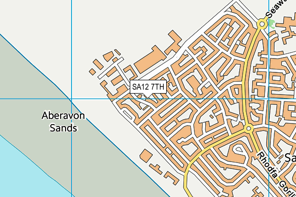 SA12 7TH map - OS VectorMap District (Ordnance Survey)